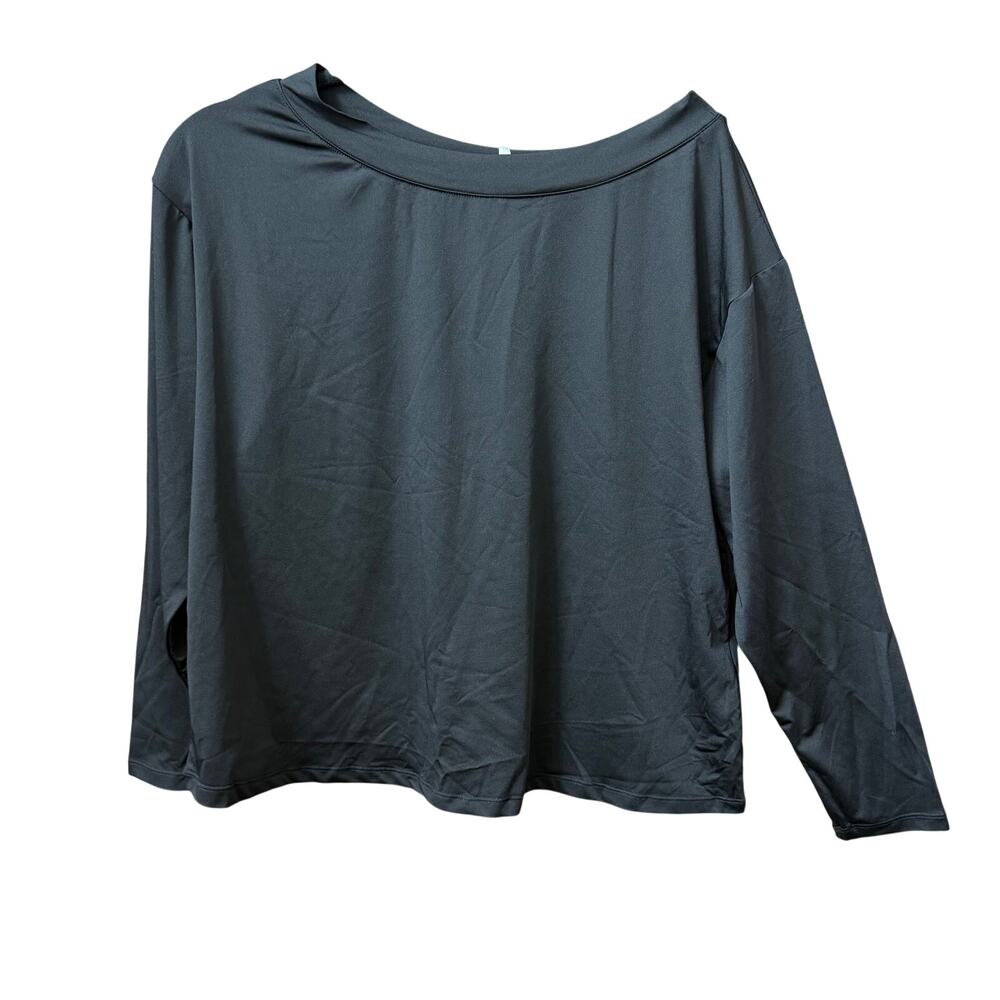 Halara Oversized Black Long Sleeve Size XS New Boxy Cropped Relaxed